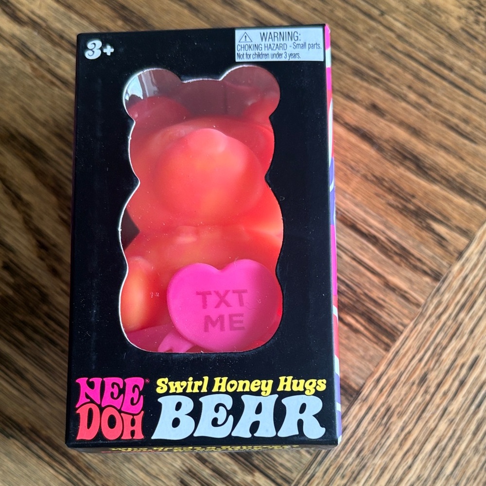 Swirl Honey Hugs Bear - Pink and Orange Kids Toy